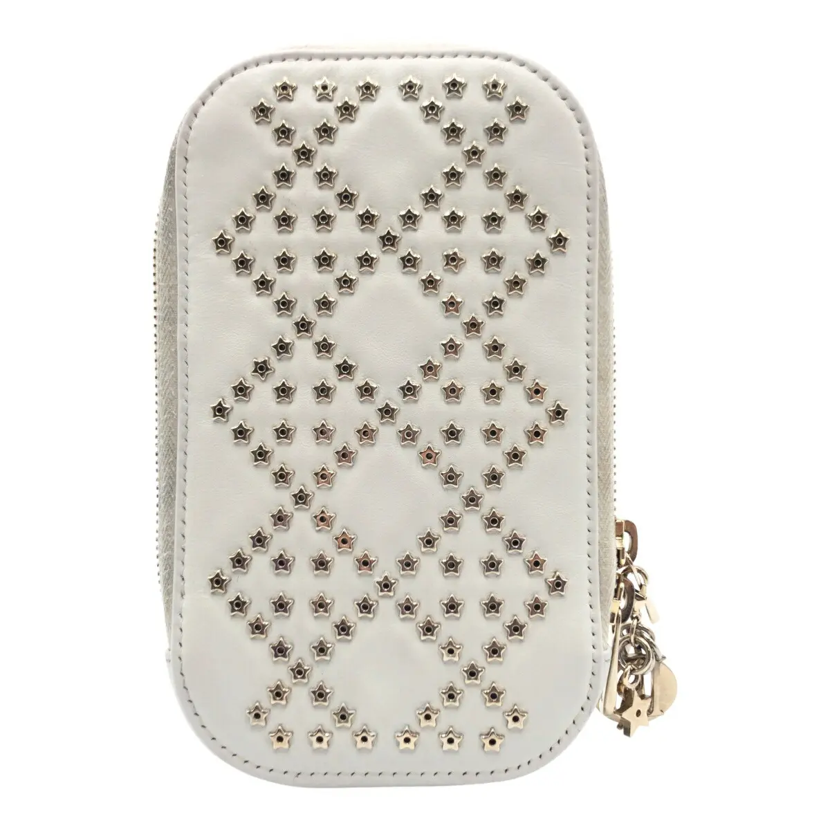 Pre-owned Dior Calfskin Small Leather Goods Lady Leather Phone Pouch