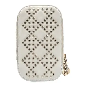 Pre-owned Dior Calfskin Small Leather Goods Lady Leather Phone Pouch