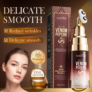 SADOER Snake Venom Peptide Roller Eye Cream Depuff Puffiness Dark Circle Correction Cooling Soothe Caffeine Firm Eye Area Awaken Tired Eyes Reduce Bags Brighten Gaze tshot  eye  cream summer  glow  up  box