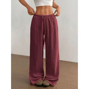 Super Low Waist Casual Organic Cotton Straight Leg Pants Fit White Fabric Womenswear capri pants outfit teacher outfits capri pants outfit teacher outfits