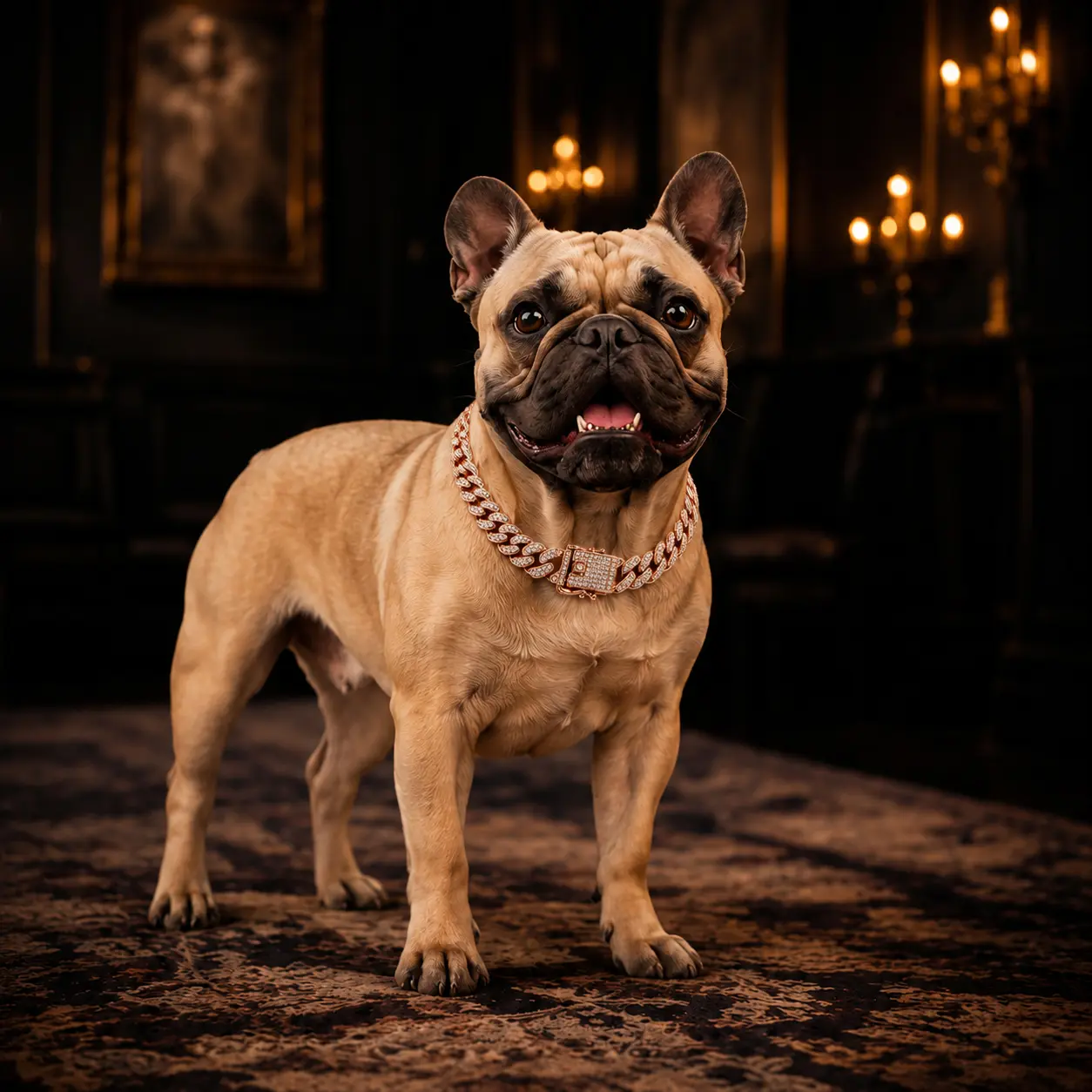 Fashion rhinestone pet collar with exclusive color options and a Cuban link design, featuring an icy feel and sparkling diamond accents. Durable, fixed size, detachable, suitable for cats and dogs, ideal for activities, daily grooming care, and everyday w