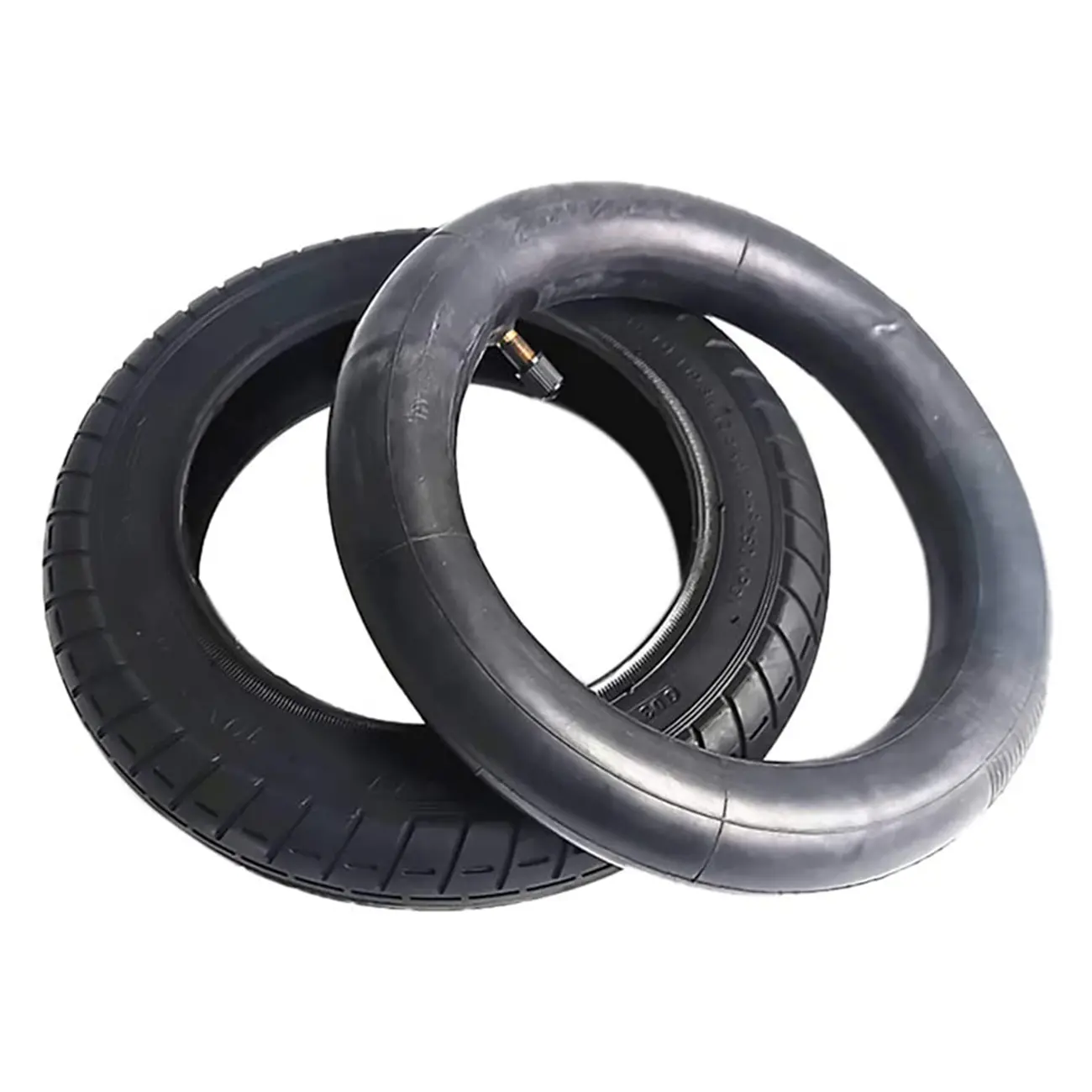 10-In Rubber Electric Scooter Wheel Tire (10X2-6.1) - Abrasion-Resistant, Tear-Resist, Anti-Skid Grip Pattern, Durable Inner Tube, Easy-To-Inflate Replacement Accessory for Xiaomi M365/M365 Pro