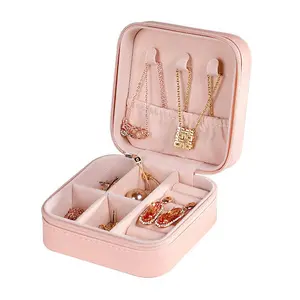 Jewelry Storage Box, 1 Count Portable Jewelry Organizer, Jewelry Display Case for Earrings, Necklaces, Rings and Accessories, Home Organizer