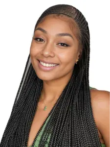 HD Lace Front Handmade Wig with Baby Hair, High Temperature Fiber, 200% Density Long Wig for Vacation Style, Perfect for African Women, 36 Inches for Extraordinary Look, Frontal Lace Wig