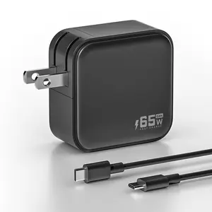 FTS Super Fast GaN Charger Block 3-Port USB-C & USB-A Charging Station for Smartphones Tablets Laptops and USB Devices