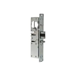 ILCO 451 Mortise Deadlatch Door Security Lock - 1 1/8" Backset, RH, Flat Faceplates, Clear-Dark Bronze Finish Door Hardware