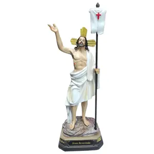 Jesus Resucitado 8" Inches Tall Jesus Resurrection Estatua Brand New Religious art image, home decor, wall decor, church events, gifts