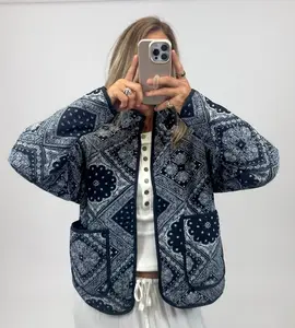 Midnight Bandana Quilted Jacket