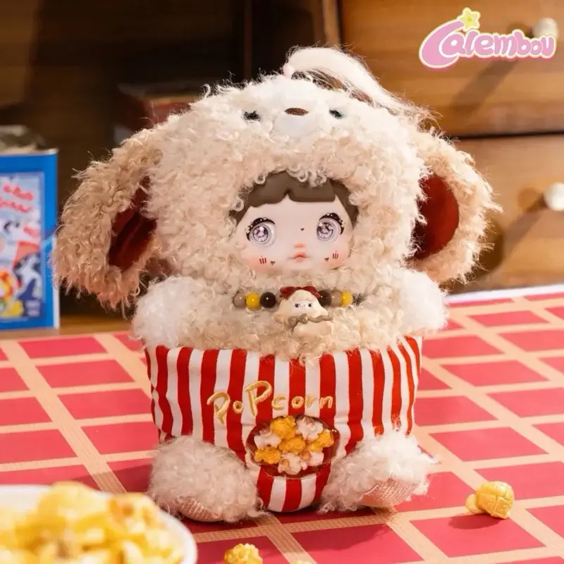PLUSH IS SEALED / BOX IS DAMAGED  • NOMMI Puppy Popcorn  About The Childhood Plush Pendant Blind Box Keychain Bag Charm
