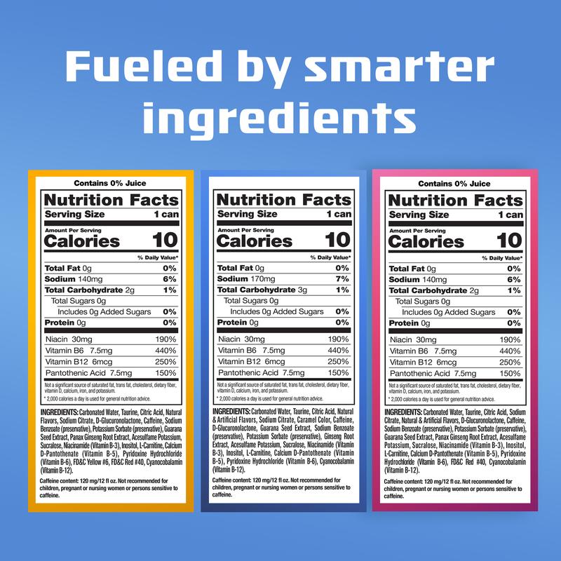 FOCUS FACTOR Focus + Energy Drinks - Zero Sugar - Pack of 12 - 120mg Caffeine - Nootropics & B-Vitamins - Original, Berry or Orange Flavor - for Focus, Energy, Productivity & Performance