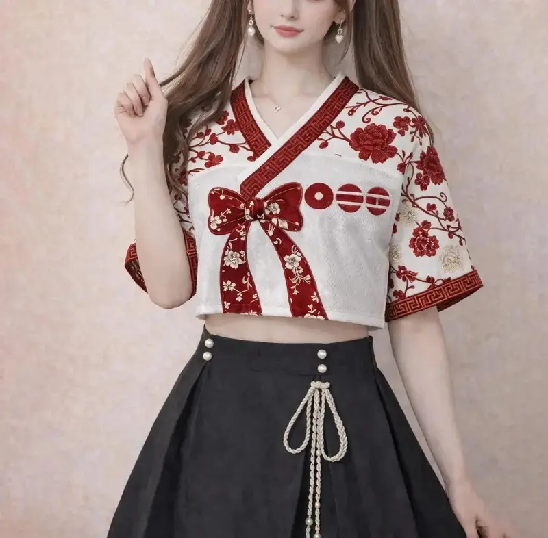 Kpop Music Word Tour Jersey, Kpop Merch for Fan, Personalized World Tour Crop-top Hanbok Style Mesh Jersey, 2026 Concert Outfit for Army