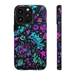 Jinx Arcane Inspired Phone Cases, Neon Colour Graffiti Art, Arcane Inspired Phone Cover, Protective Cell Phone Shell,iPhone case 17/16/15/14/13/12/11