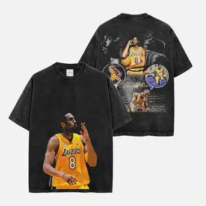 KOBE Black Mamba Bryant 8 LAKERS Unisex Acid Cotton T-Shirt Basketball Legend Shirt Gift For True Basketball Fans Soft Everyday Tee