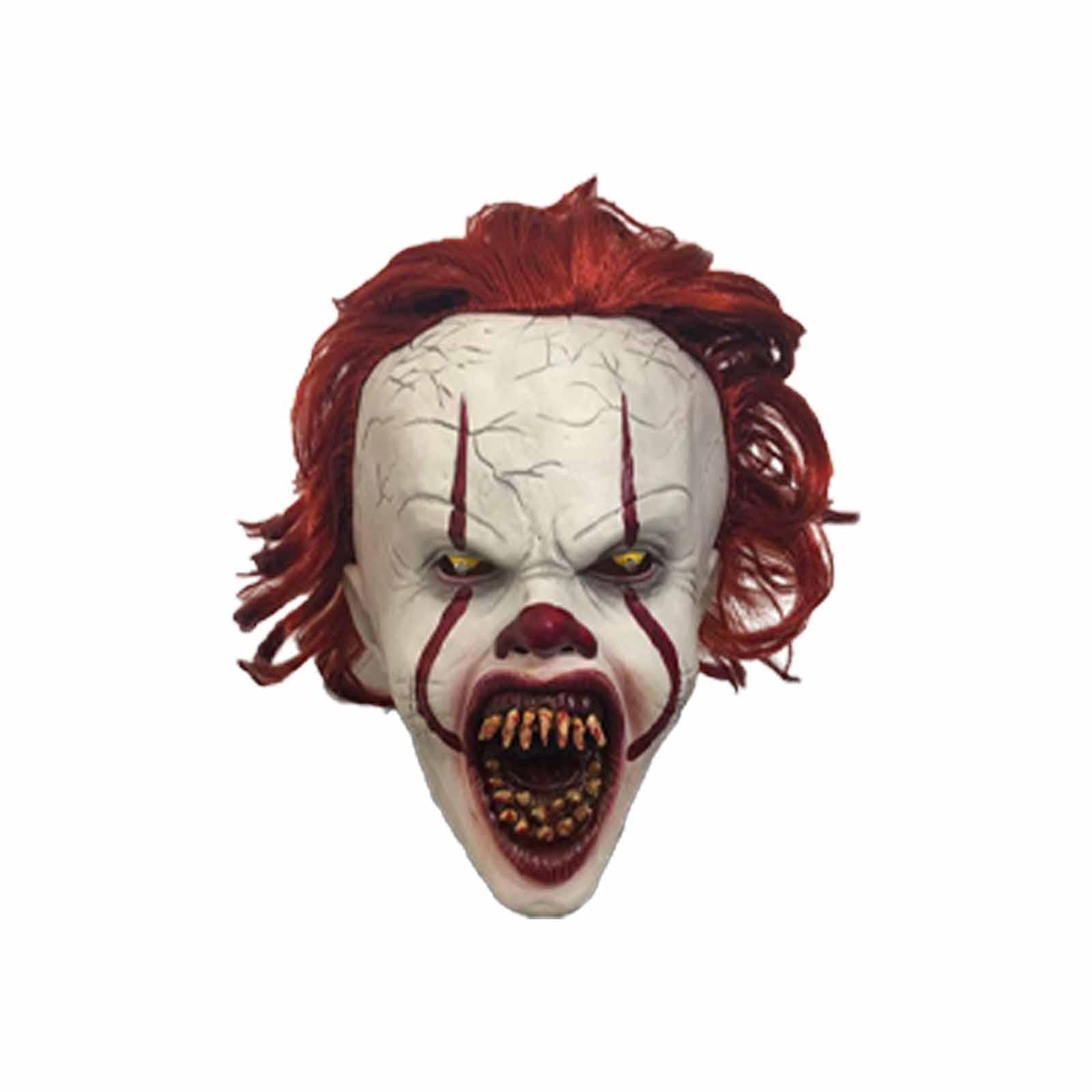 halloween festivity Terror Joker Mask,Killer Joker Latex Mask, with various horror styles, suitable for cosplayers and Halloween enthusiasts, suitable for role-playing at haunted house carnival prank props themed parties