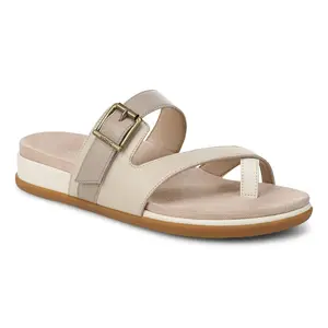 Vionic Adjustable Leather or Suede Toe Loop Sandals-Carmela