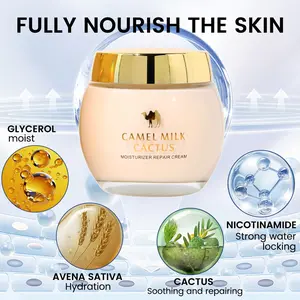 AOAO Camel Milk Cactus Night Cream Anti Wrinkle Moisturizer with Retinol Niacinamide & Vitamin E for Dry Combination Skin 130g