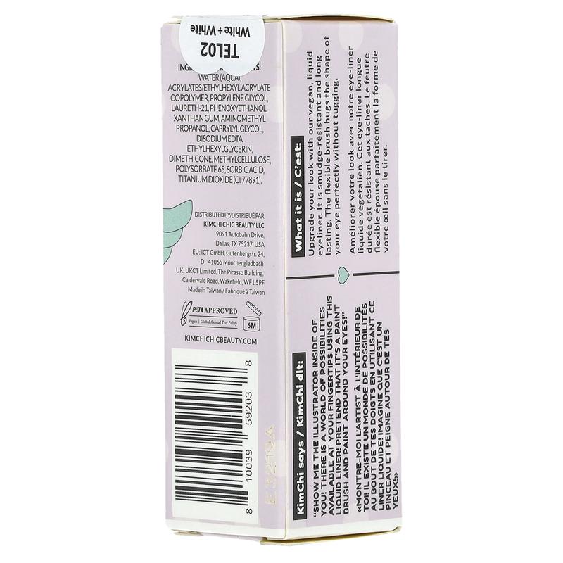 KimChi Chic Beauty The Effin Liner®, Liquid Liner, 02 White + White, 0.26 fl oz (7.75 ml)