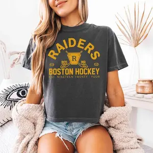 Boston Raiders Boxy Top – Vintage Sports Graphic, Casual Street Style