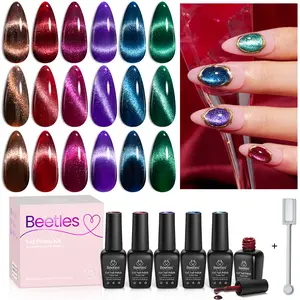 Beetles Jelly Gel Nail Polish Set 6 Color 7.5ML Gel Nail Polish Set Summer Gel Polish Kit Soak Off UV Manicure DIY Gift for Women