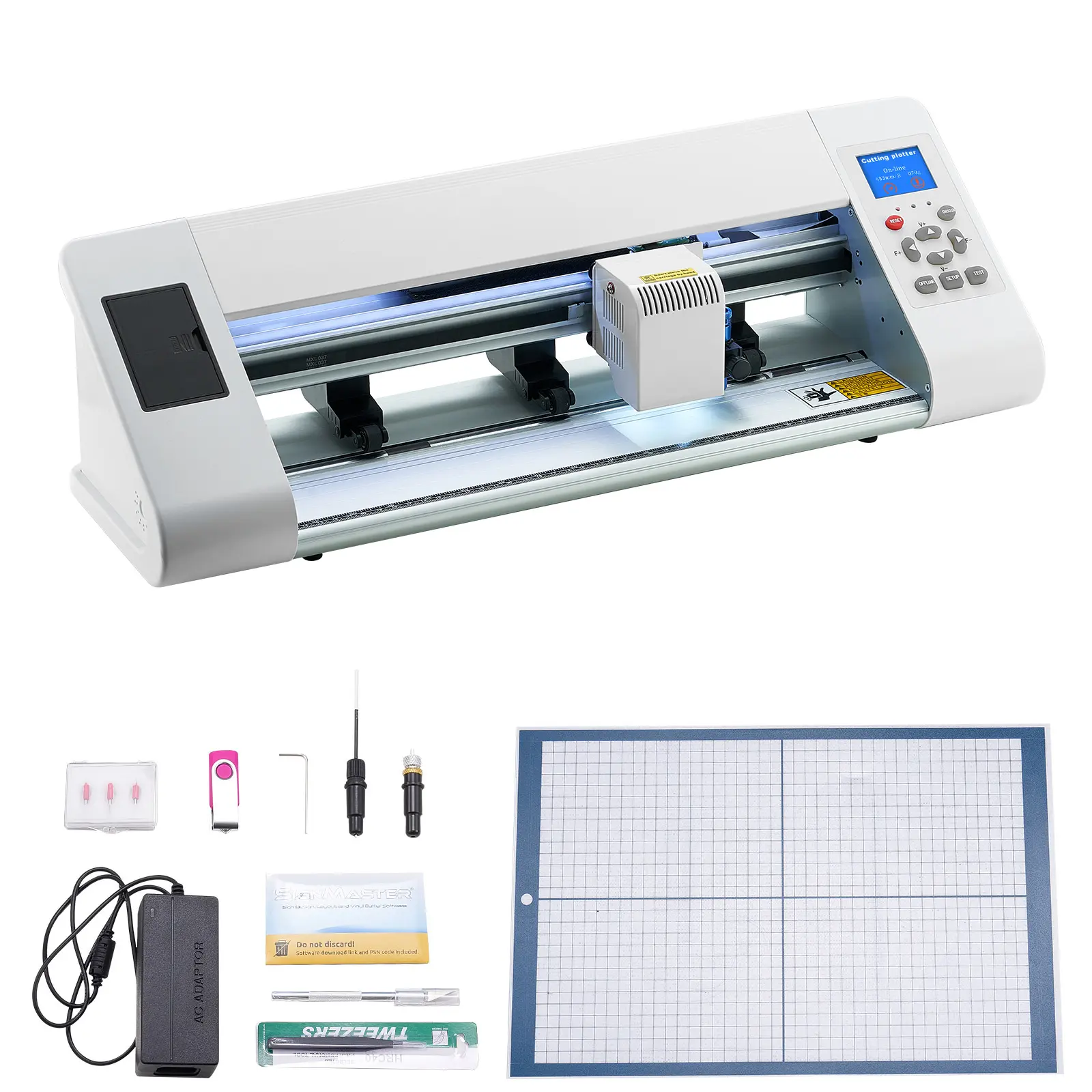 Automatic Edge Detection Vinyl Cutting Machine with Design Software Kit, Compatible Materials, Multiple File Support for DIY Crafters Making Customized Crafts, Cards, Stickers