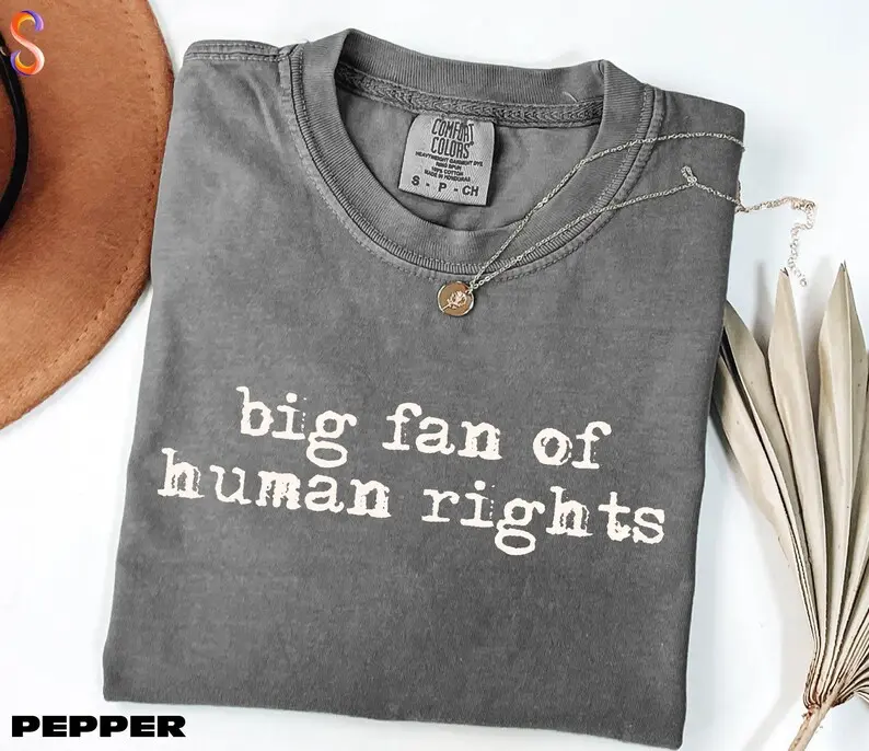 Comfort Colors Big Fan Of Human Rights T-Shirt, Equality Shirts, Political Protest Tee, Radicalized by Basic Decency Shirt, Anti Trump Shirt, Human Rights Top
