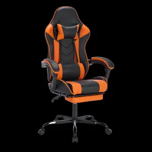 Gaming Chair With Footrest, Ergonomic Computer Chair With Headrest