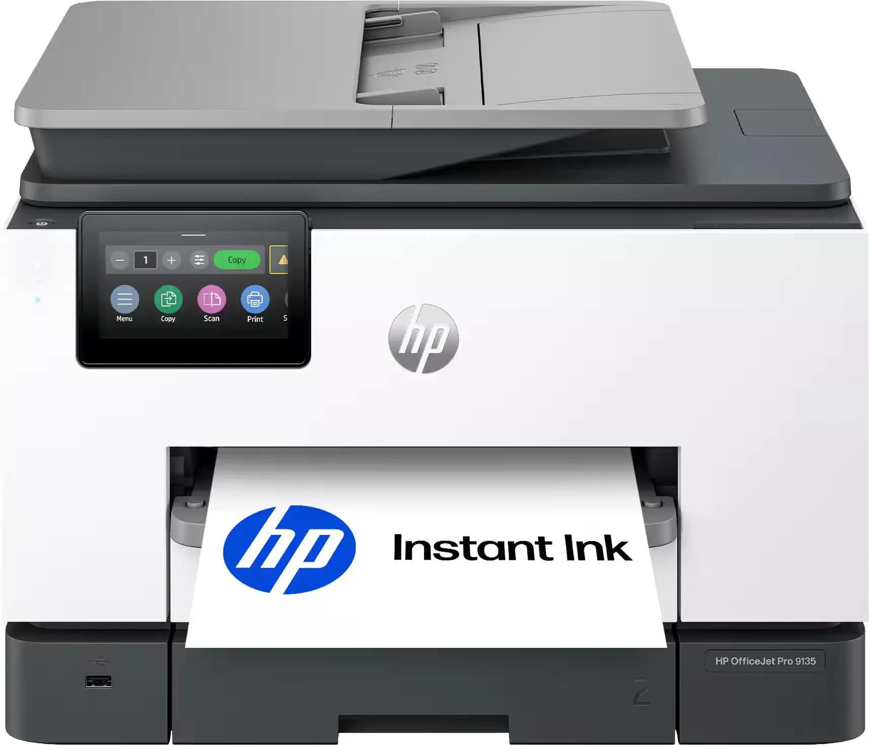 HP - OfficeJet Pro 9135 Wireless All-in-One Inkjet Printer, Scanner, Copier, AI-Enabled with 3 Months of Instant Ink - Cement