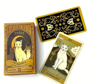 Cats Rule The Earth Tarot Deck - Classic Design with Unique Themes and Insights for Your Spiritual Journey