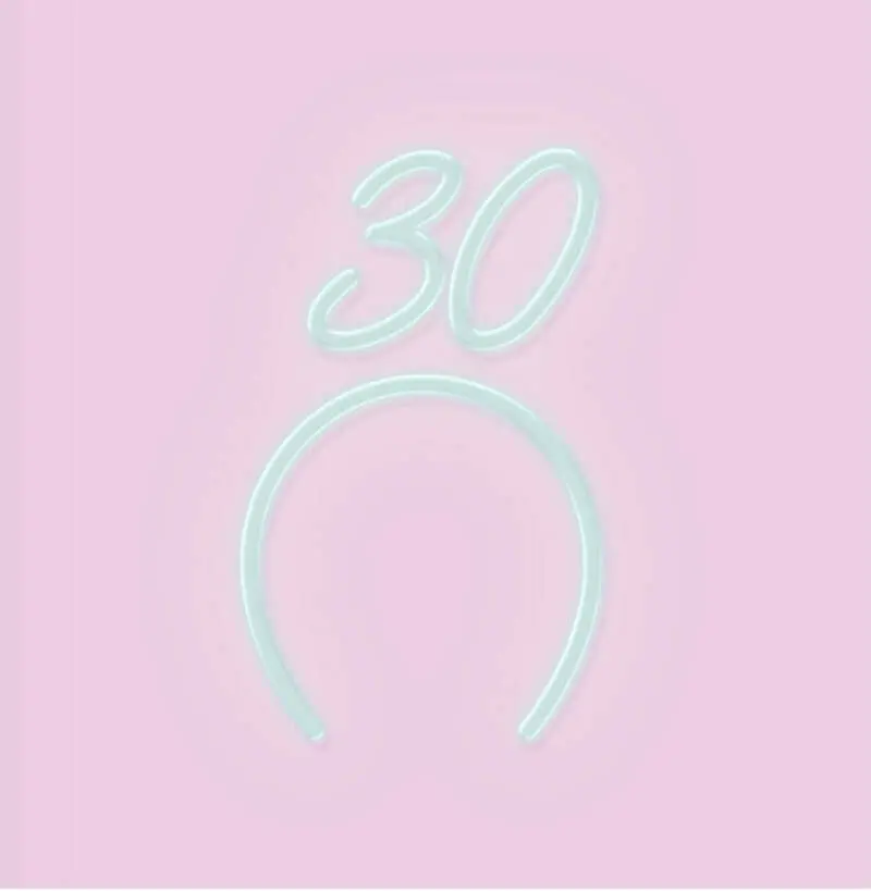 30 BDAY Neon Headband