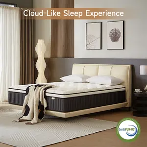 [ZYLUMI] King Size Hybrid Mattress 14-inch Spring with Gel Memory Foam & Breathable Fabric for Pressure Relief and Comfort