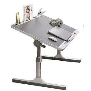Adjustable Laptop Lap Desk with USB, Foldable Bed Table Tray, Multi-Purpose Wooden & MDF Construction, Medium Density Fiberboard, with Drawer & Tablet Slot, for Eating, Working, Writing, Gaming, Drawing