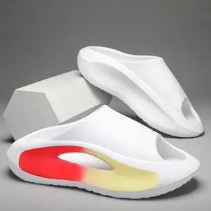 Fashionable Unisex Footwear-Lightweight Colour Block Slippers for Mens & Womens-Ventilated Open Toe with Orthotic Plantar Fasciitis Relief  Recovery Slide Sandals - Ultra-Comfortable, Non-Slip, Durable EVA Sole for Indoor Activites - Perfect Home Slipper