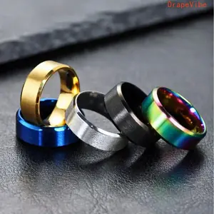 Men's Simple Stylish Fashion Wedding Ring Elegant Daily‑Wear Jewelry For Gifting Purpose