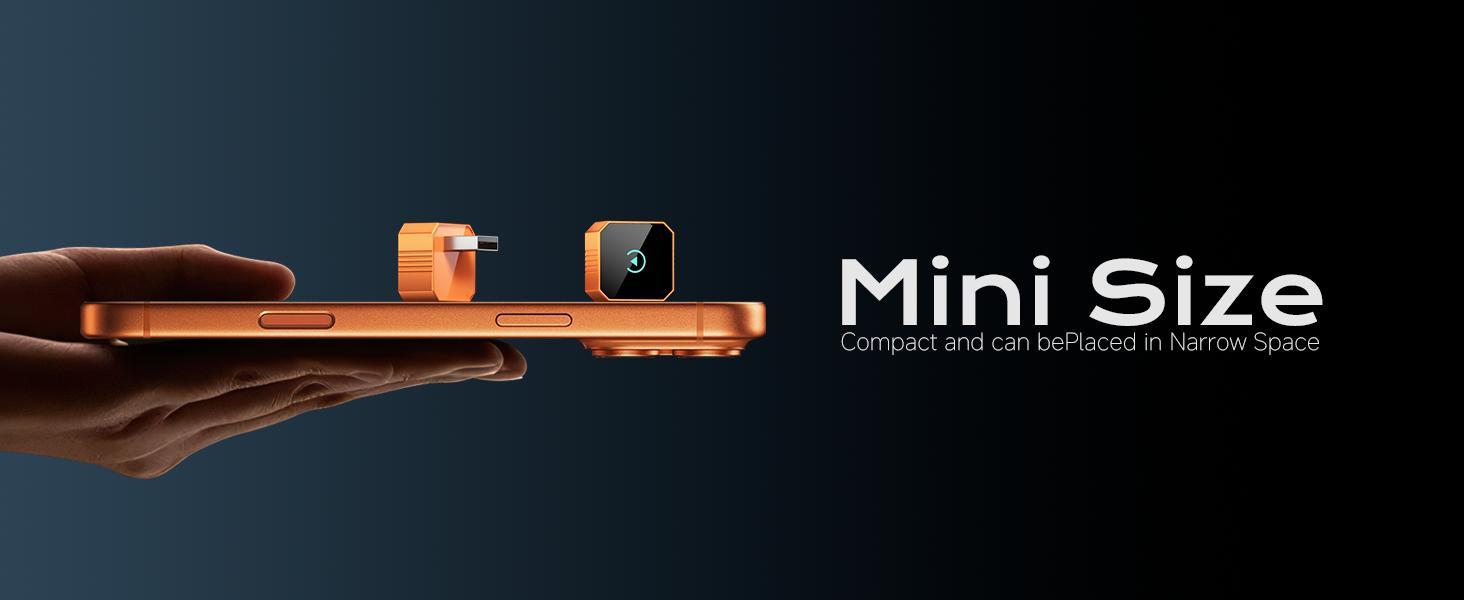 2026 Wireless CarPlay Adapter for iPhone ＆ Android Auto Mini Wired to Wireless Apple Car Play Adapter Plug & Play Compatible for iPhone iOS 10+ Android 11+ with After 2016 Cars