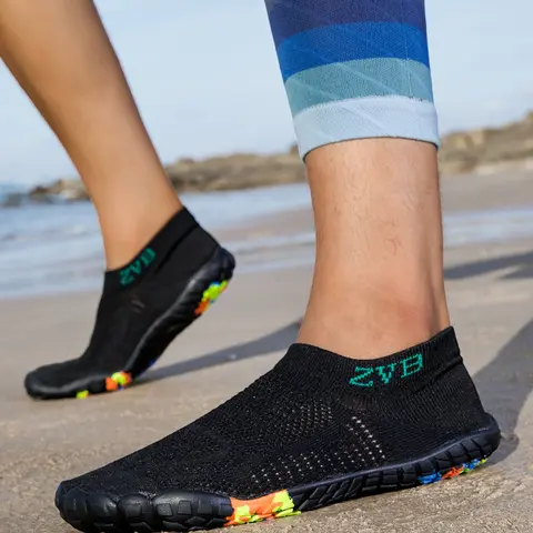 Men's Swimming Shoes, Hiking Boots, Water Shoes, Camp Shoes, Driving Shoes, Breathable Water Shoes, Outdoor River Play, Wide Head Design, Elastic Fabric, Rubber Sole, Water Aqua Shoes, Water Footwear, Shoes For Water