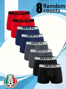 8-Pack Men's Briefs, Fashionable & Comfortable, Lightweight Sport Underwear, All-Season Wear, Loose Fit, Ideal for Various Activities