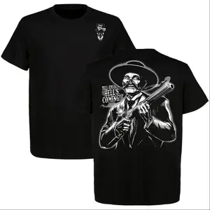 Tell 'Em Hell's Coming T-Shirt, Cowboy Western Shirt, Perfect for Tombstone Lovers, Full Size, Full Color
