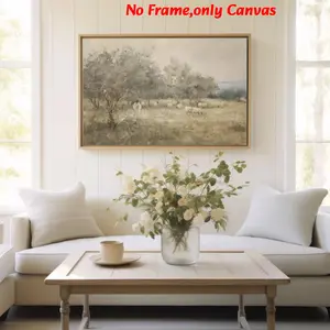 1 pc, wall art, vintage poster, modern Christian Jesus and sheep poster, the Lord is my shepherd art print, bedroom aesthetic, living room decor, apartment decor, housewarming gift, unframed