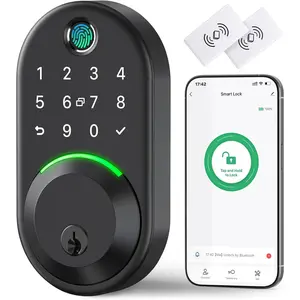Deadbolt Door Lock with Keypad: Fingerprint Keyless Entry Deadbolt,Digital  Locks for Front Door, Code,Easy Installation