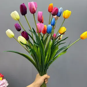 Premium Artificial Flower Bouquet, Realistic Tulip Flowers, Perfect for Weddings, Hotels, Home Decor, Festive Activities, Multi-Color Options