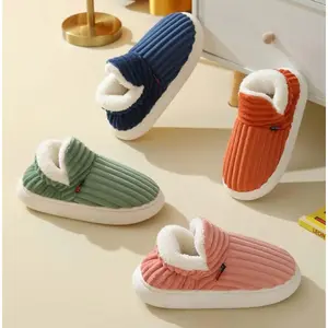 Winter Warm Ankle Bootie Slipper for Women Men Plush Fleece Lined Comfy Memory Foam Indoor Outdoor Shoes Anti Slip Rubber Sole Cozy Home Boots Quick Delivery