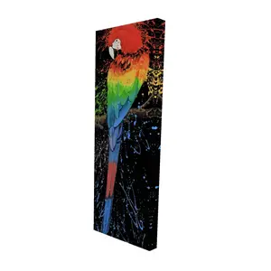 Begin Home Decor 2080-4816-AN331 16 x 48 in. Rainbow Parrot Blue Canvas - Contemporary Bedroom Decor