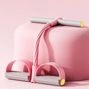 Multifunctional Foot Pedal Resistance Band Trainer — Portable Home Fitness Equipment with Multiple Resistance Tubes and Adjustable Resistance Levels