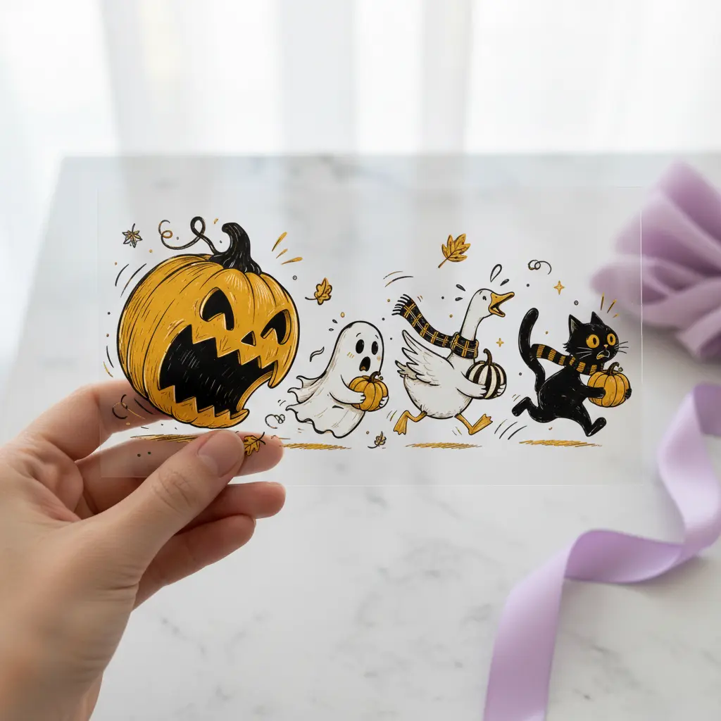 Halloween Goose & Ghost 12x12 Ready-to-Press DTF Transfer