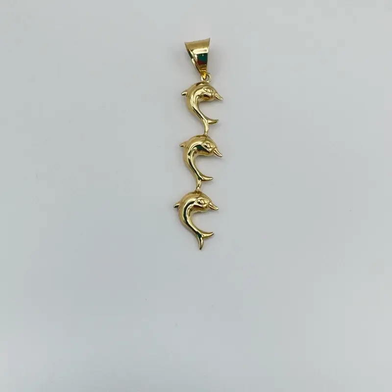 10k Dolphin Charm, Vibrant Costume Jewelry, Exquisite Jewelry Gift, Birthday Gift, All-Season Collectibles