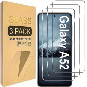 Tempered Glass Screen Protector, 3 Counts/set Anti-scratch Phone Screen Protective Film, Bubble Free HD Screen Protector for Samsung Galaxy A52/A52s 5G, Electronics Accessories, Smartphone Protector