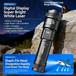 Rechargeable High-Power LED High Lumen Flashlight, Portable Camping Lantern with Zoom, 3 Lighting Modes, Long Battery Life, Ideal for Outdoor Use