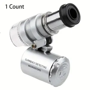 LED Jewelry Magnifying Glass, 45X/60X High-definition Jewelry Appraisal Magnifier, Portable Mini Magnifying Glass with Light