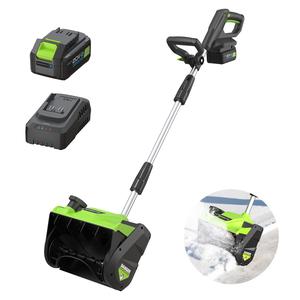 STEELITE Cordless Snow Shovel, 12-Inch Battery Powered Snow Blower with Directional Plate, 20-Feet Snow Throwing Distance, 4.0Ah Battery & Quick Charger Included