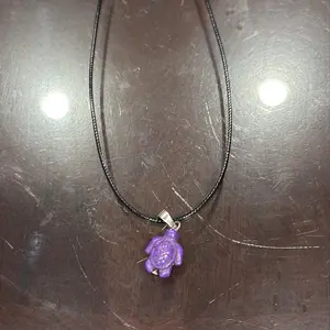 Purple turtle necklace